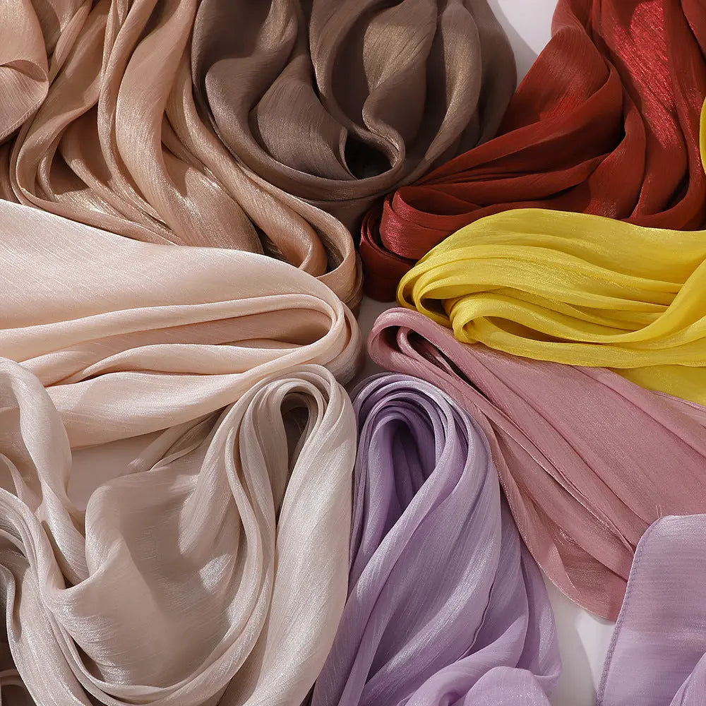 Breathable Cool Island Satin Smooth Silk Toe Scarf hercurva