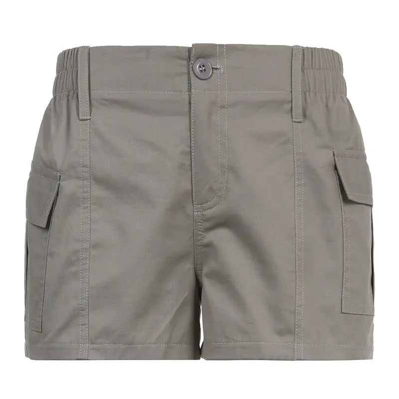 Women's Asymmetric Low Waist Casual Woven Shorts hercurva