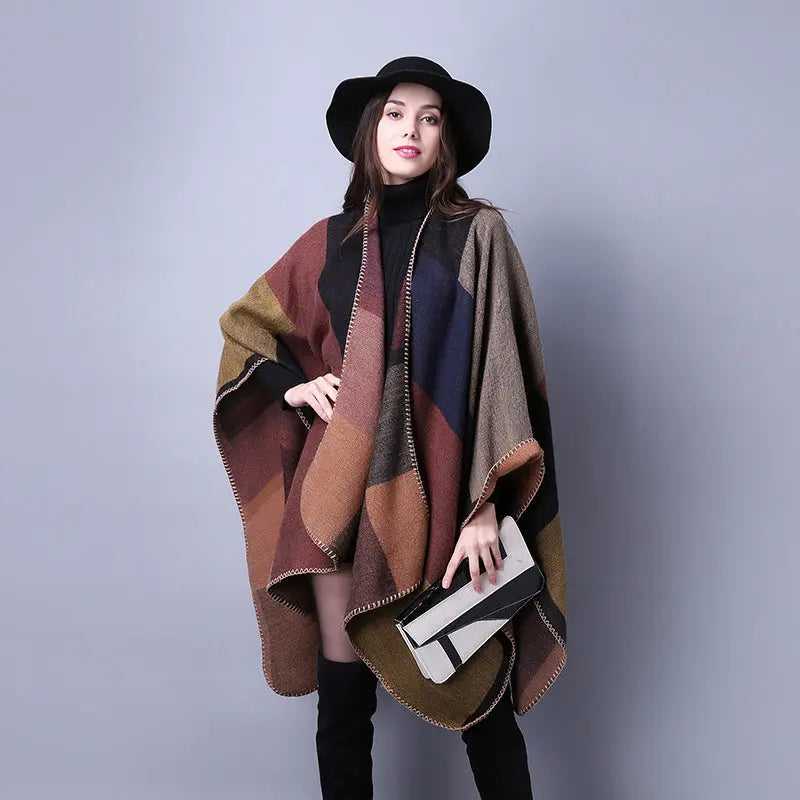 Autumn And Winter Scarf Versatile Lattice Ladies Travel Shawl hercurva