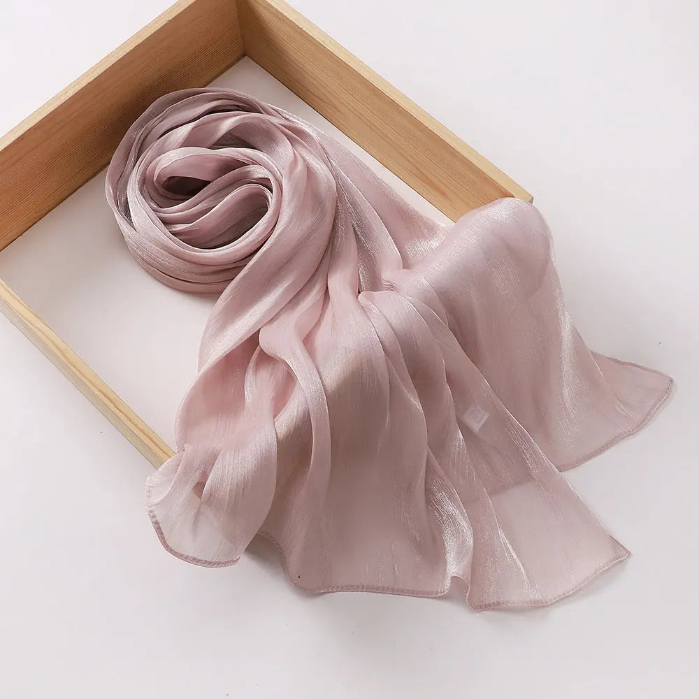 Breathable Cool Island Satin Smooth Silk Toe Scarf hercurva