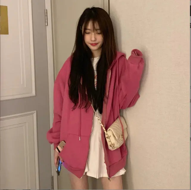 Loose Cardigan Jacket Thickened Plus Fleece hercurva