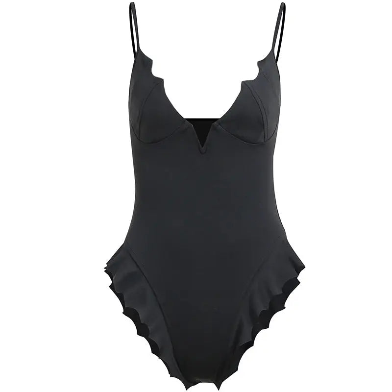 Ladies Sling Bat Ruffle Bodysuit Women hercurva