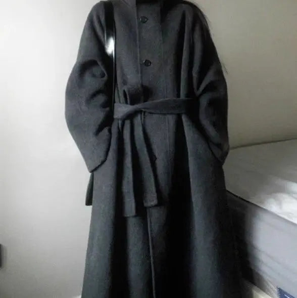 Women's New Wool Coat Petite Korean Mid-length hercurva