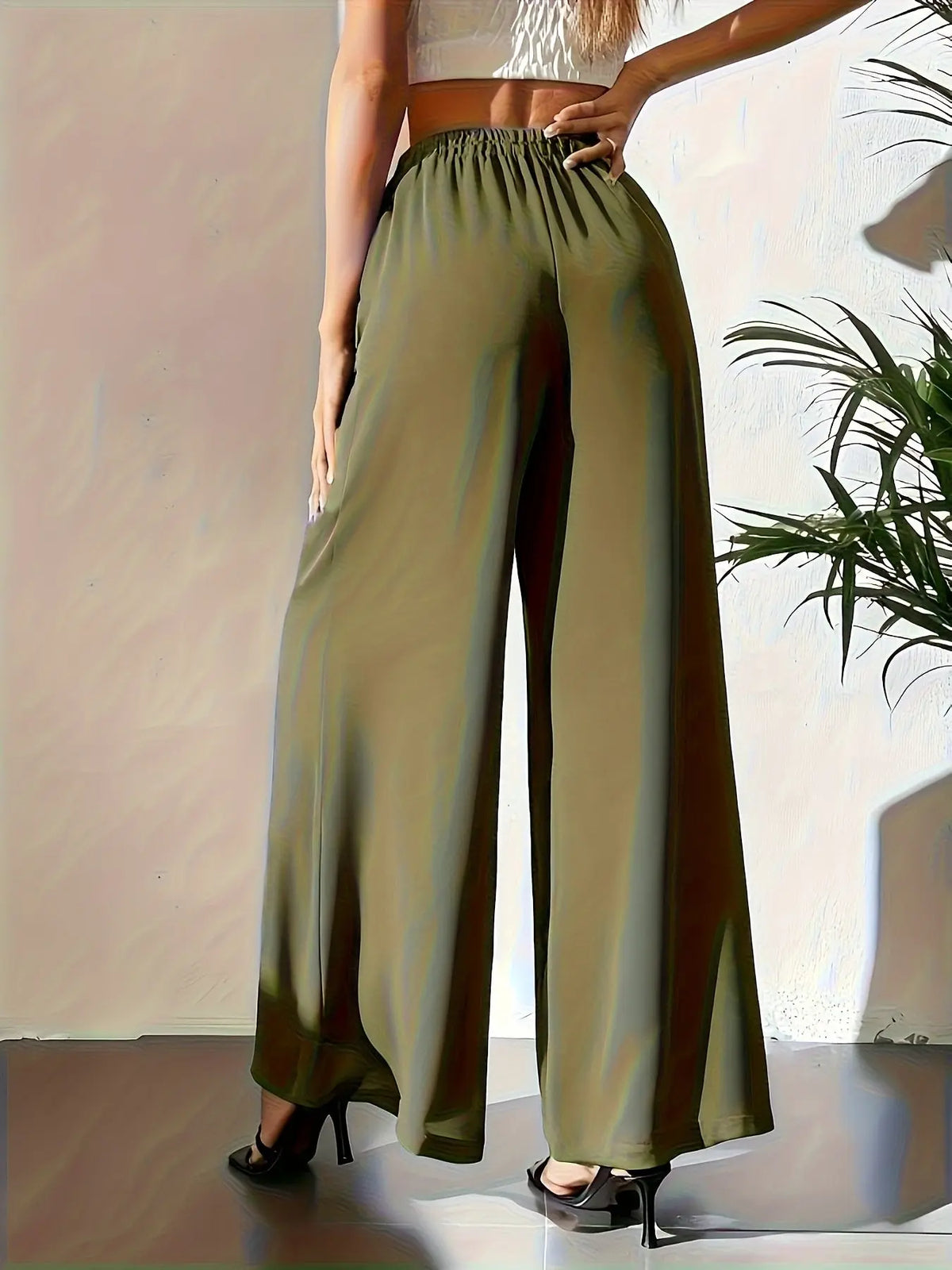 Casual Chiffon Wide-leg Pants Loose Trousers hercurva