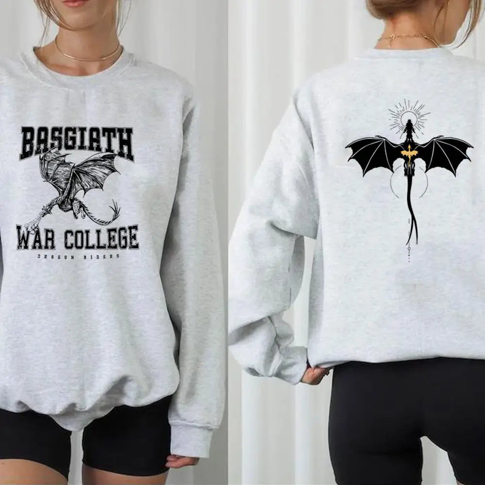 Vintage Fourth Wing Sweatshirt Dragon Rider 2 Side Print Bas hercurva