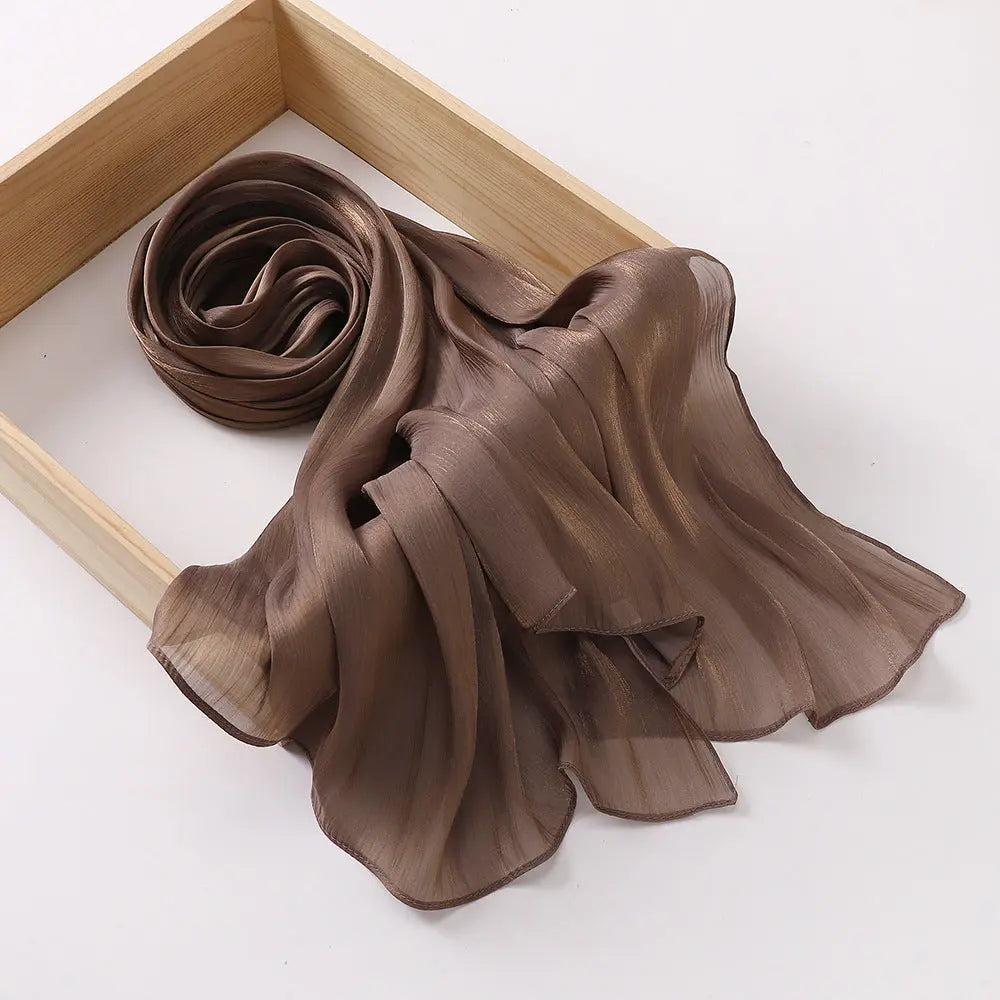 Breathable Cool Island Satin Smooth Silk Toe Scarf hercurva