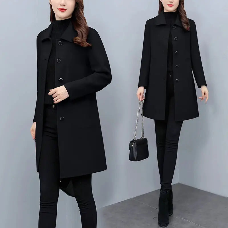 Autumn And Winter Woolen Coat Women hercurva