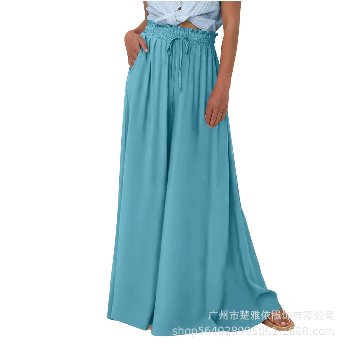 Women's High Waist Wide Leg Pants Casual Pants hercurva