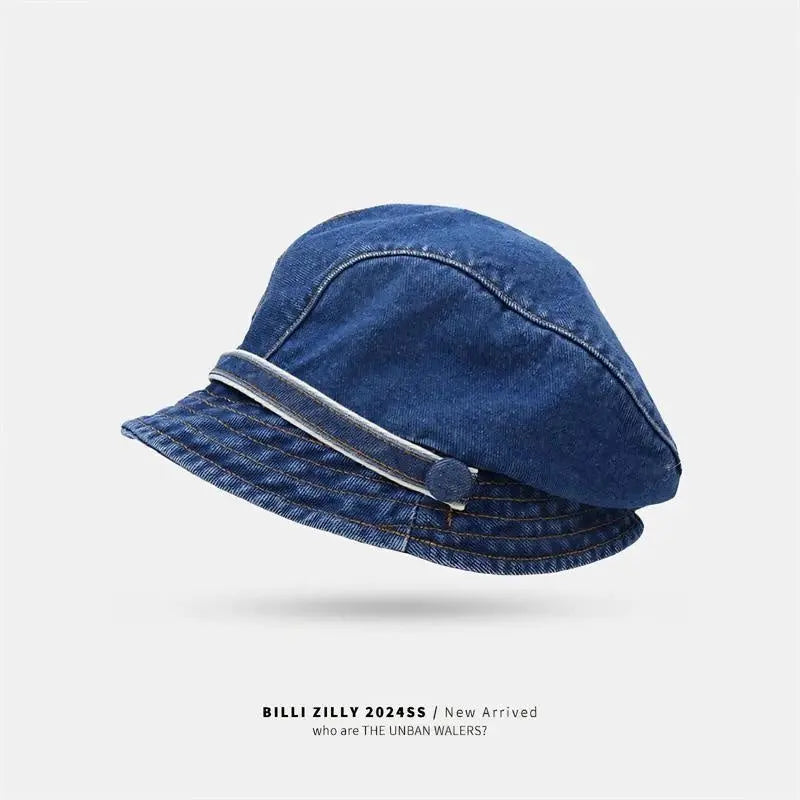 Jean Fisherman Hat Women's Short Brim Beret Bucket Hat hercurva