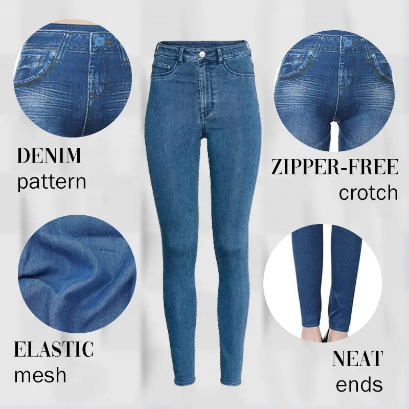 High Rise Waist Skinny Slim Fit Stretch Casual Basic Denim Pants With Faux  Pockets hercurva