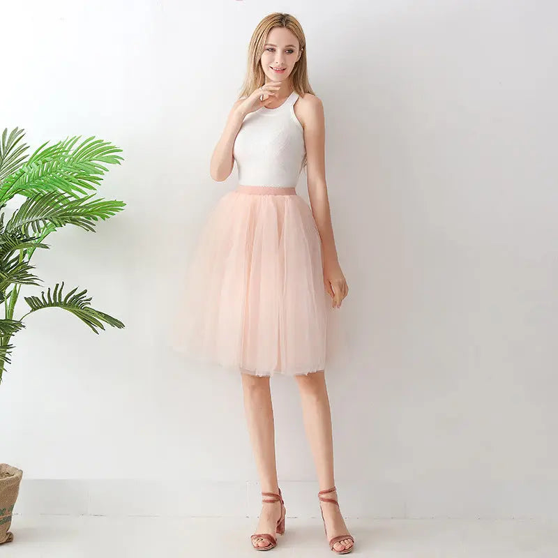 Women's solid color gauze skirt hercurva
