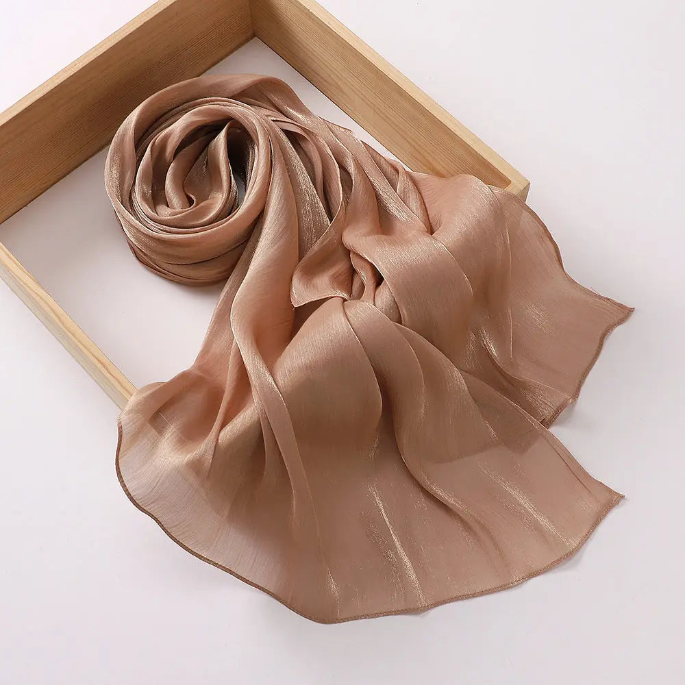 Breathable Cool Island Satin Smooth Silk Toe Scarf hercurva