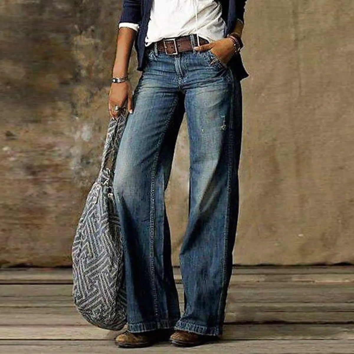Pocket Casual Fashion Straight-Leg Jeans hercurva