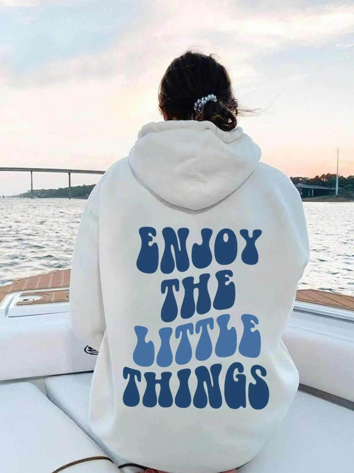 Hoodie Back Text Oversized Hoodie hercurva