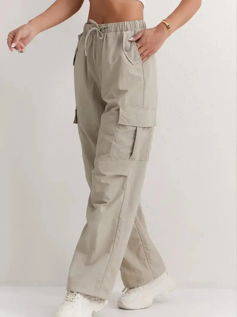 High Waist Drooping Quick-drying Leisure Wide Leg Track Pants hercurva