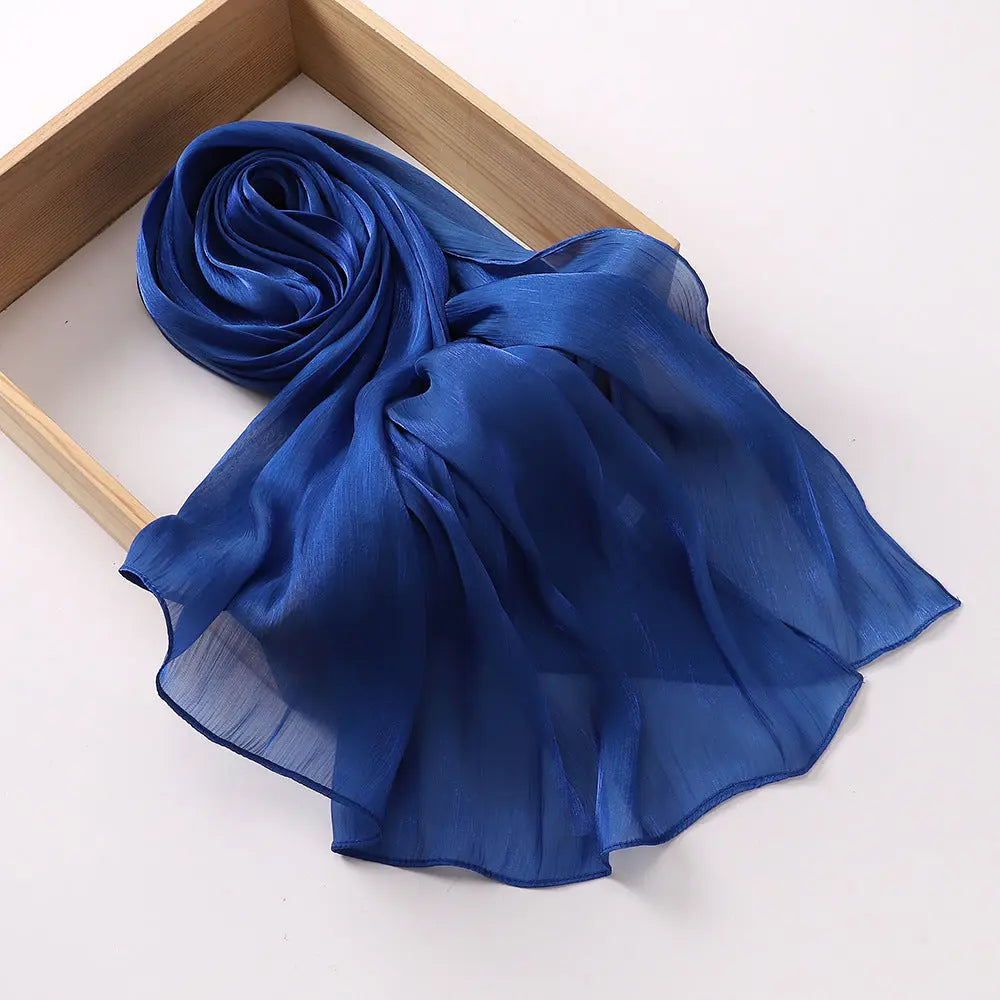 Breathable Cool Island Satin Smooth Silk Toe Scarf hercurva