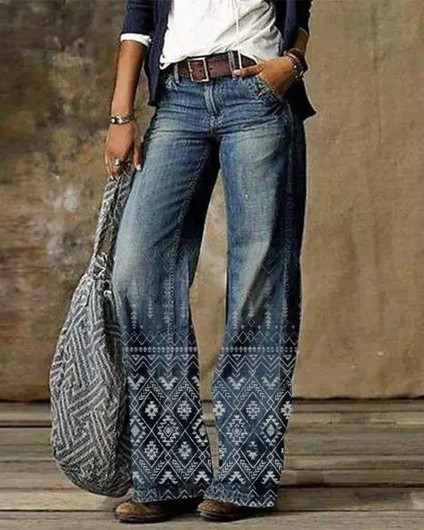 Diagonal Cloth Jeans 3D Pattern Casual Pants hercurva