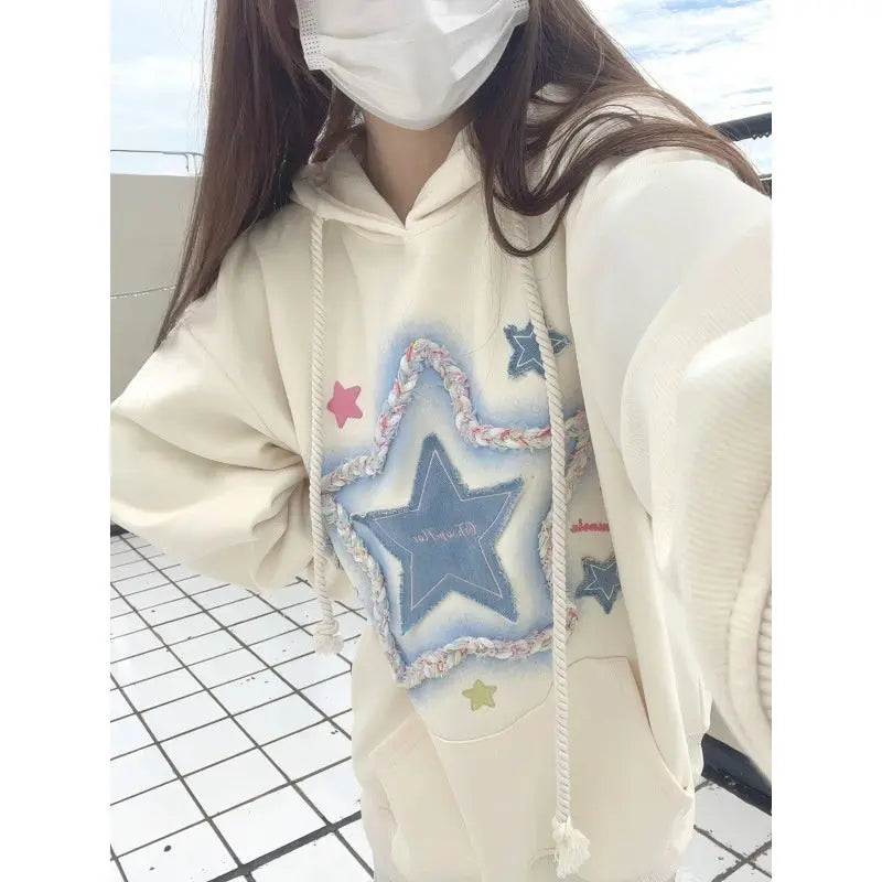 XINGX Embroidered Niche Design Hooded Sweater For Women hercurva
