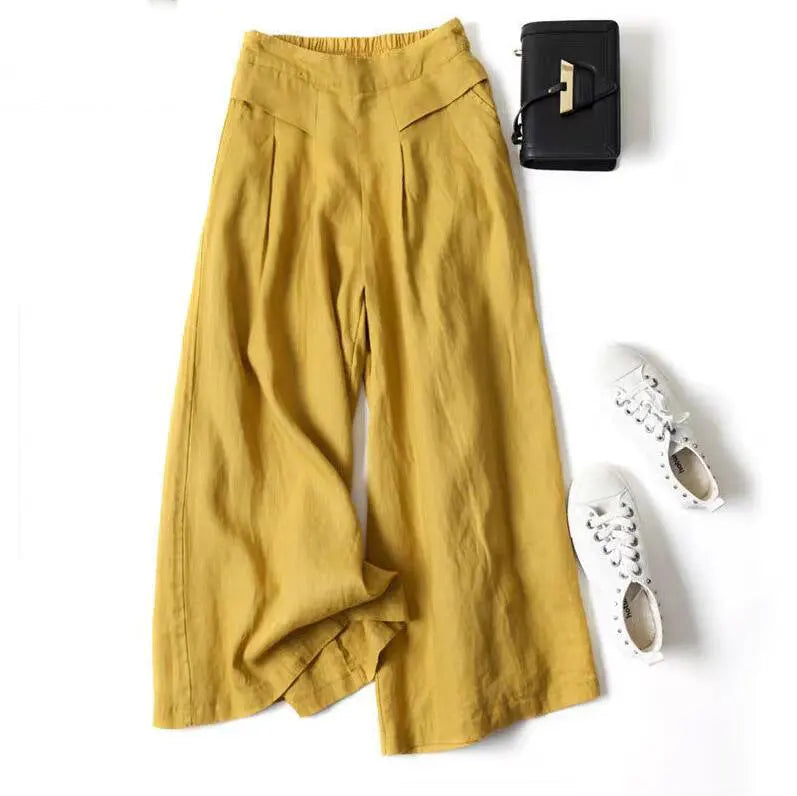 Women's High Waist Thin Slim Ninth Pants hercurva