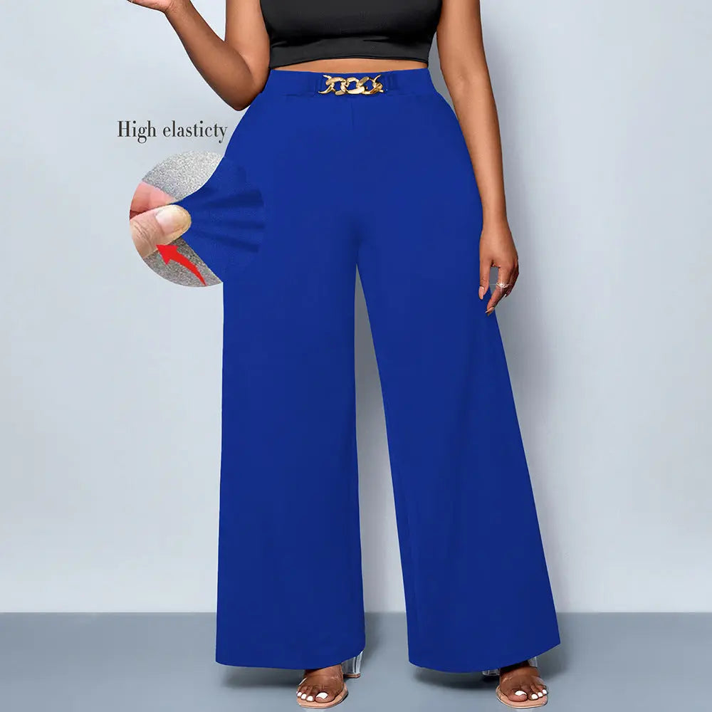 Summer Plus Size Metal Buckle Trousers For Women hercurva