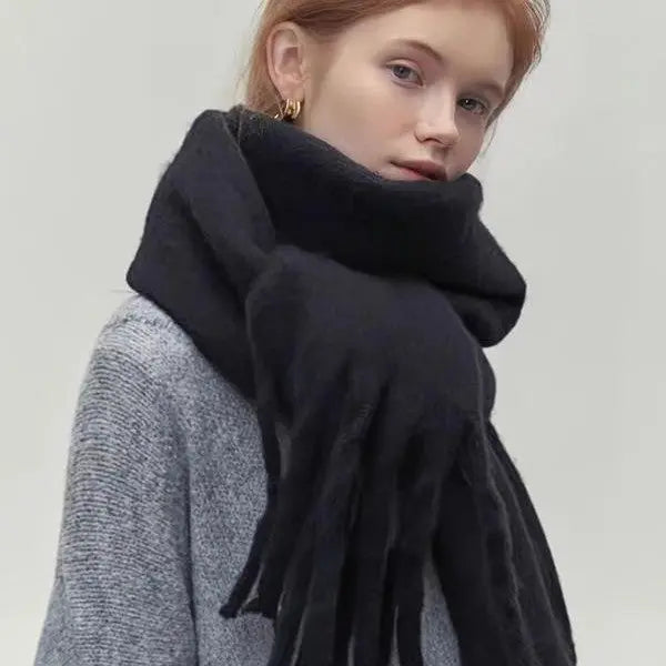 Women's Wool-like Autumn And Winter Solid Color Comfortable Scarf High Quality hercurva