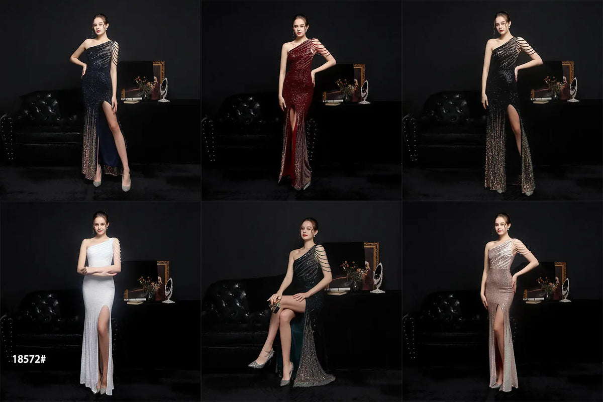 Party Evening Dress Sexy Long Section Was Thin Toast Bride hercurva