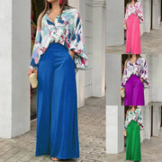 Fashionable Printed Wide-leg Pants hercurva