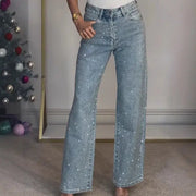 Women's High-end High Waist Straight Personalized Hot Girl High Street Trousers hercurva