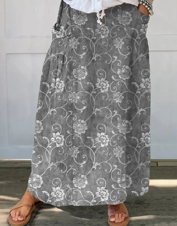 Women's Retro Element Printed Skirt hercurva