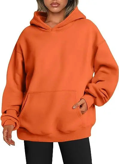 Women's Hoodies With Pockets Fashion Solid Sweatshirt Oversized Hooded Sweater Womens Clothing hercurva