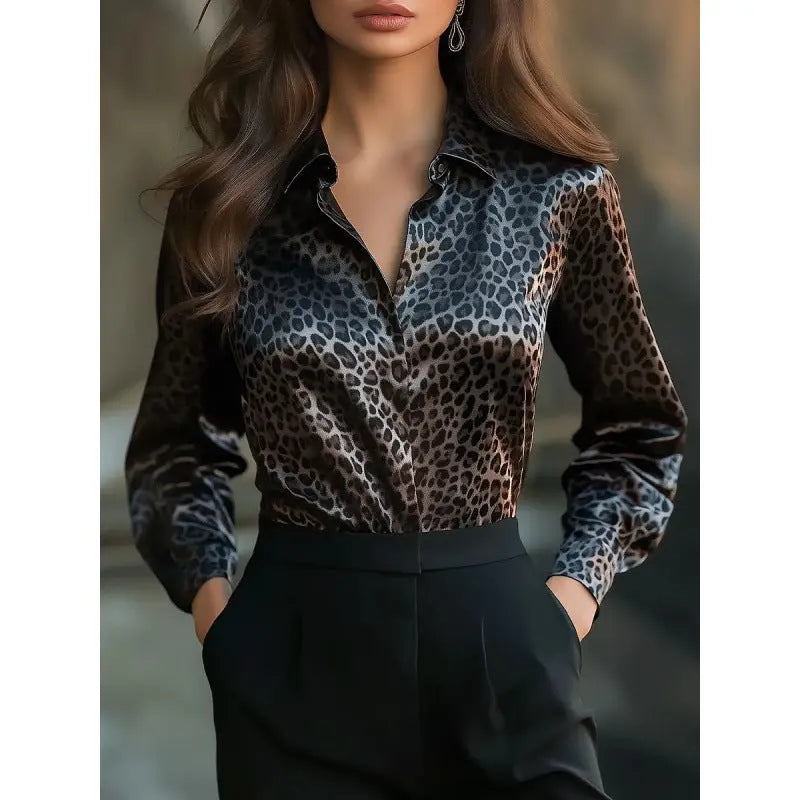 Solid-color Casual Loose-fit Women's Shirt hercurva