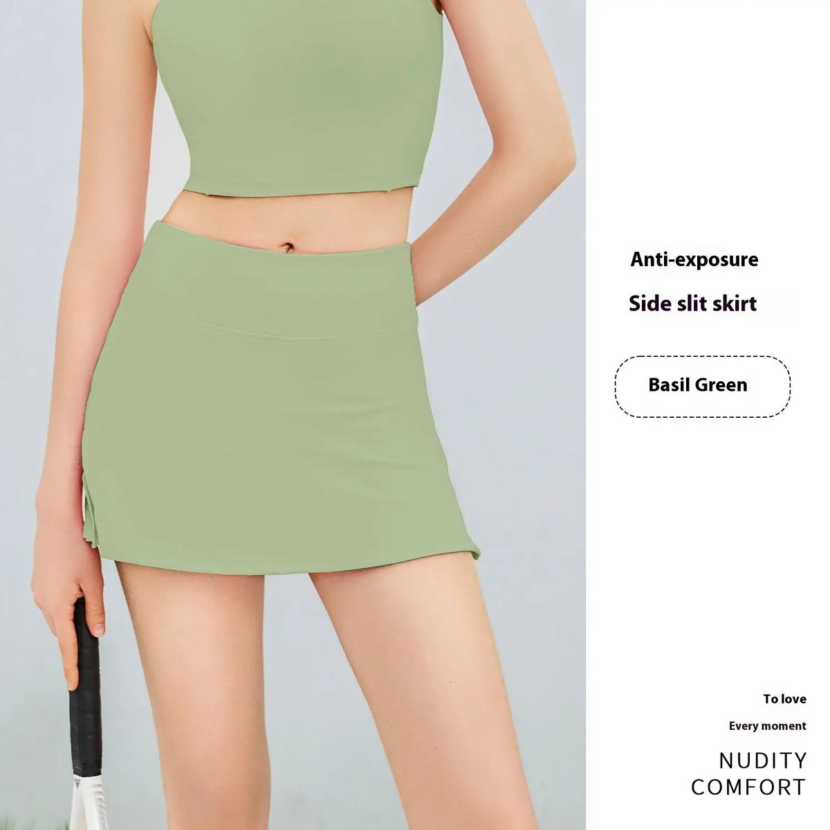 Anti-exposure Fake Two-piece Sports Mini Short Culottes hercurva