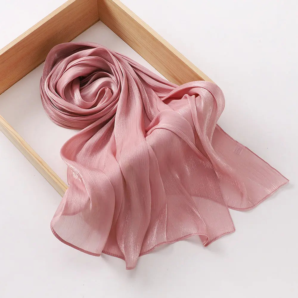 Breathable Cool Island Satin Smooth Silk Toe Scarf hercurva