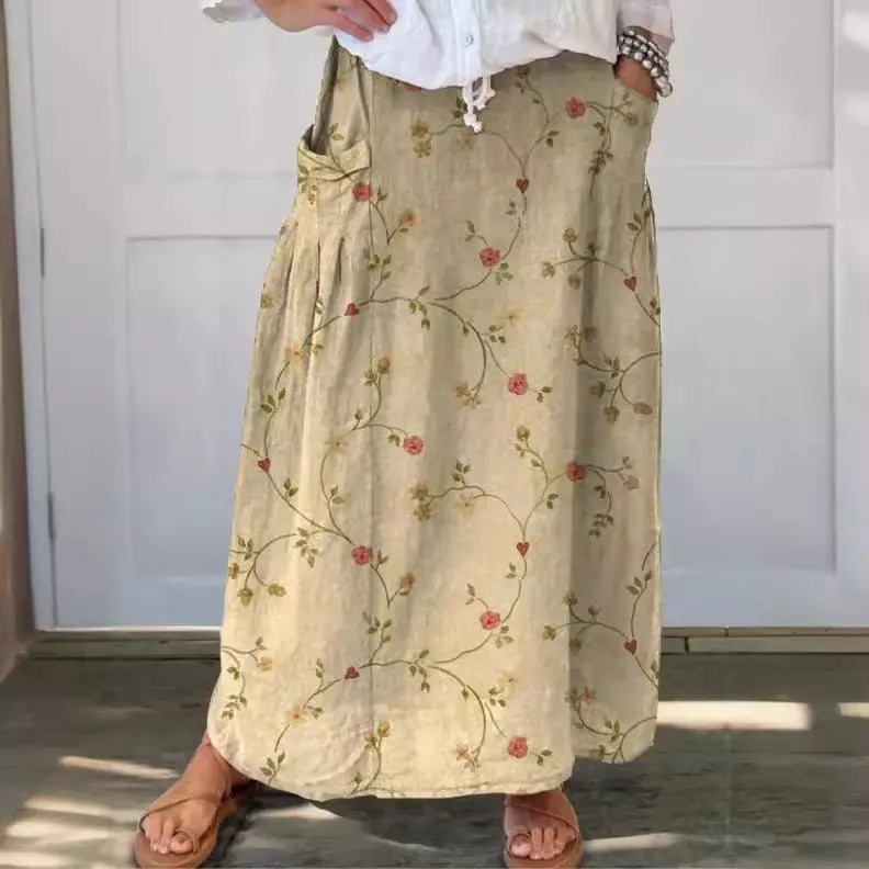 Women's Retro Element Printed Skirt hercurva