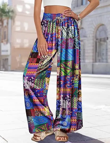Women's Summer Bohemian Wide-leg Pants hercurva