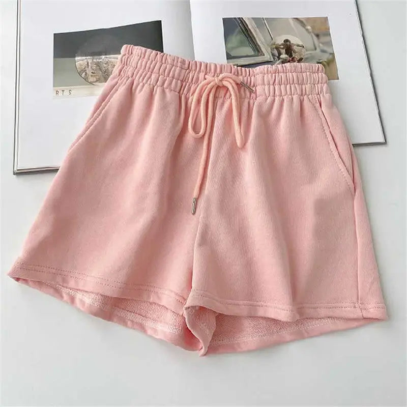 High Waist Loose Thin Versatile Wide Leg A-line Hot Pants hercurva