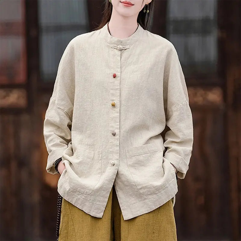 Retro Chinese-style Women's Blouse For Spring And Autumn hercurva