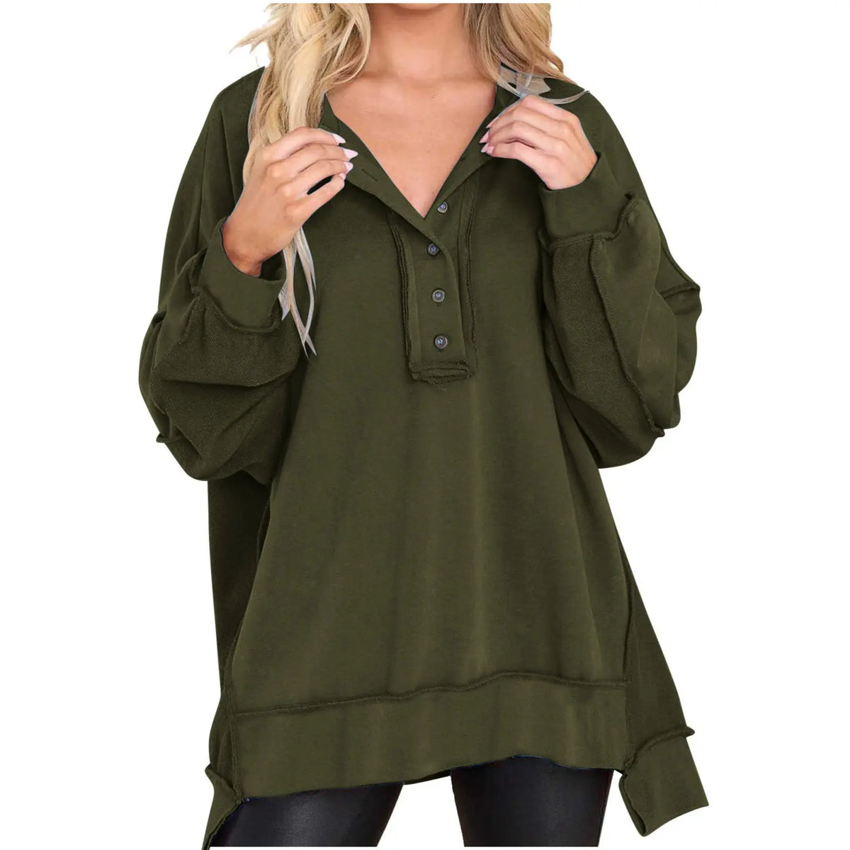 New Women's Round Neck Solid Color Top hercurva