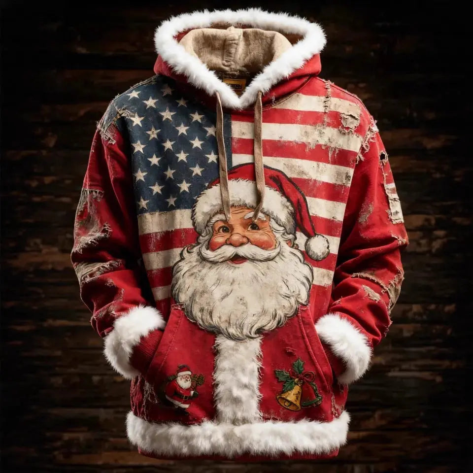 Women's Winter Merry Christmas Hoodie With Pockets hercurva
