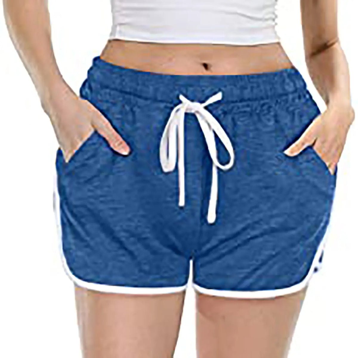 Women's Casual Solid Color Tether Shorts hercurva
