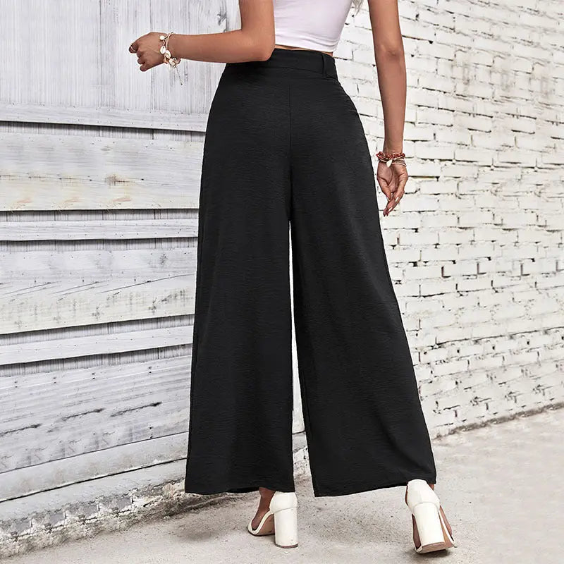 Foreign Trade High Waist Wide Leg Casual Trousers hercurva