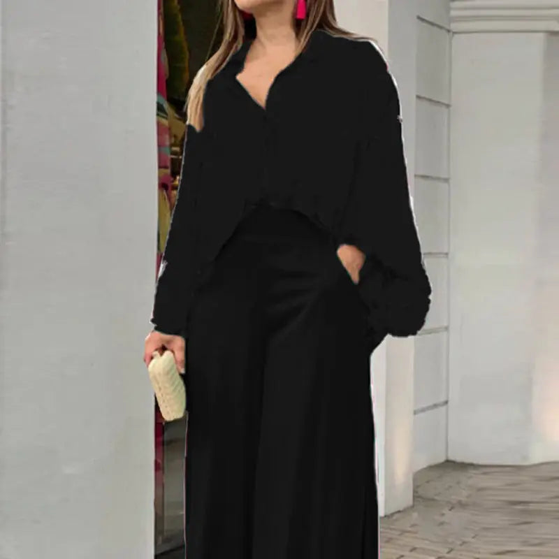 Fashionable Printed Wide-leg Pants hercurva