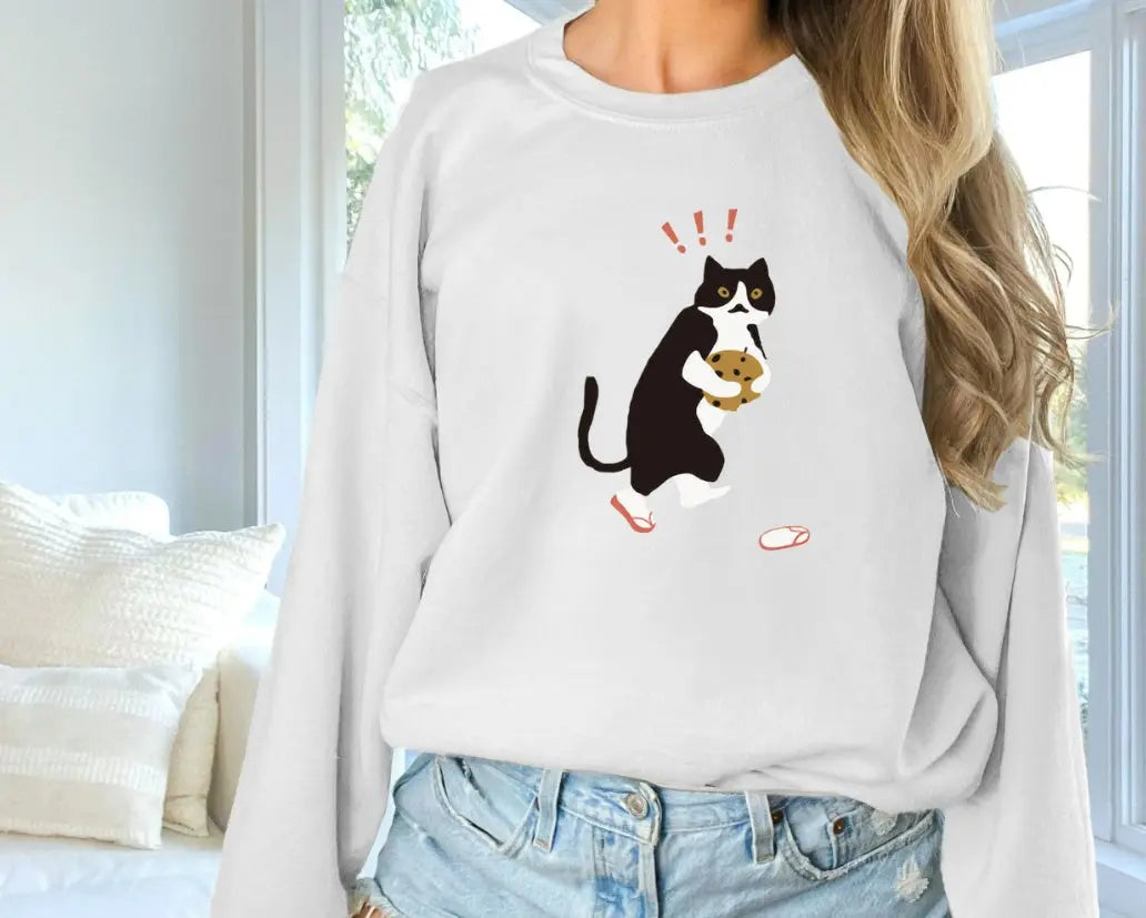 Women's Fashionable Solid Color Printed Long Sleeved Sweatshirt hercurva