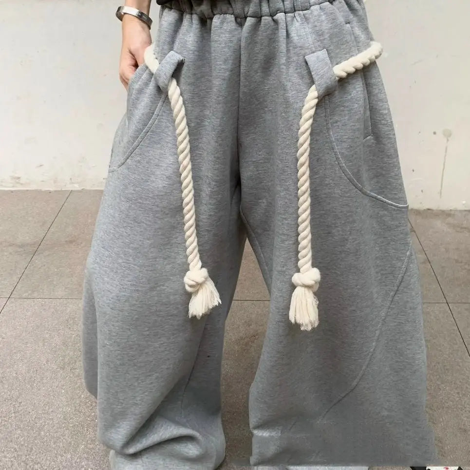 Athleisure Streetwear Sassy Summer Thin Loose Cut-Out Pants hercurva