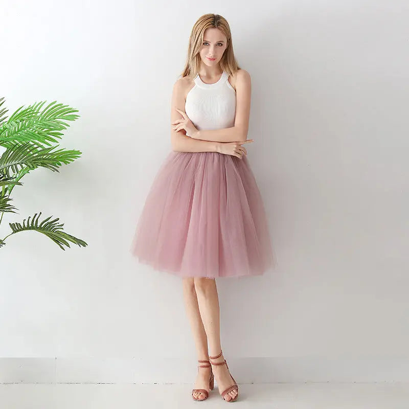 Women's solid color gauze skirt hercurva