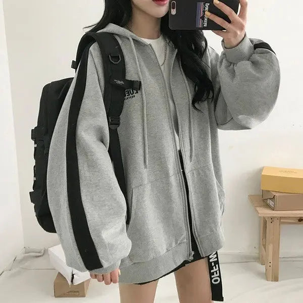 Loose Cardigan Jacket Thickened Plus Fleece hercurva