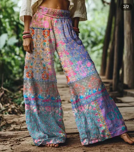 Hip Hop Pattern Floral Print Casual Jumpsuit hercurva
