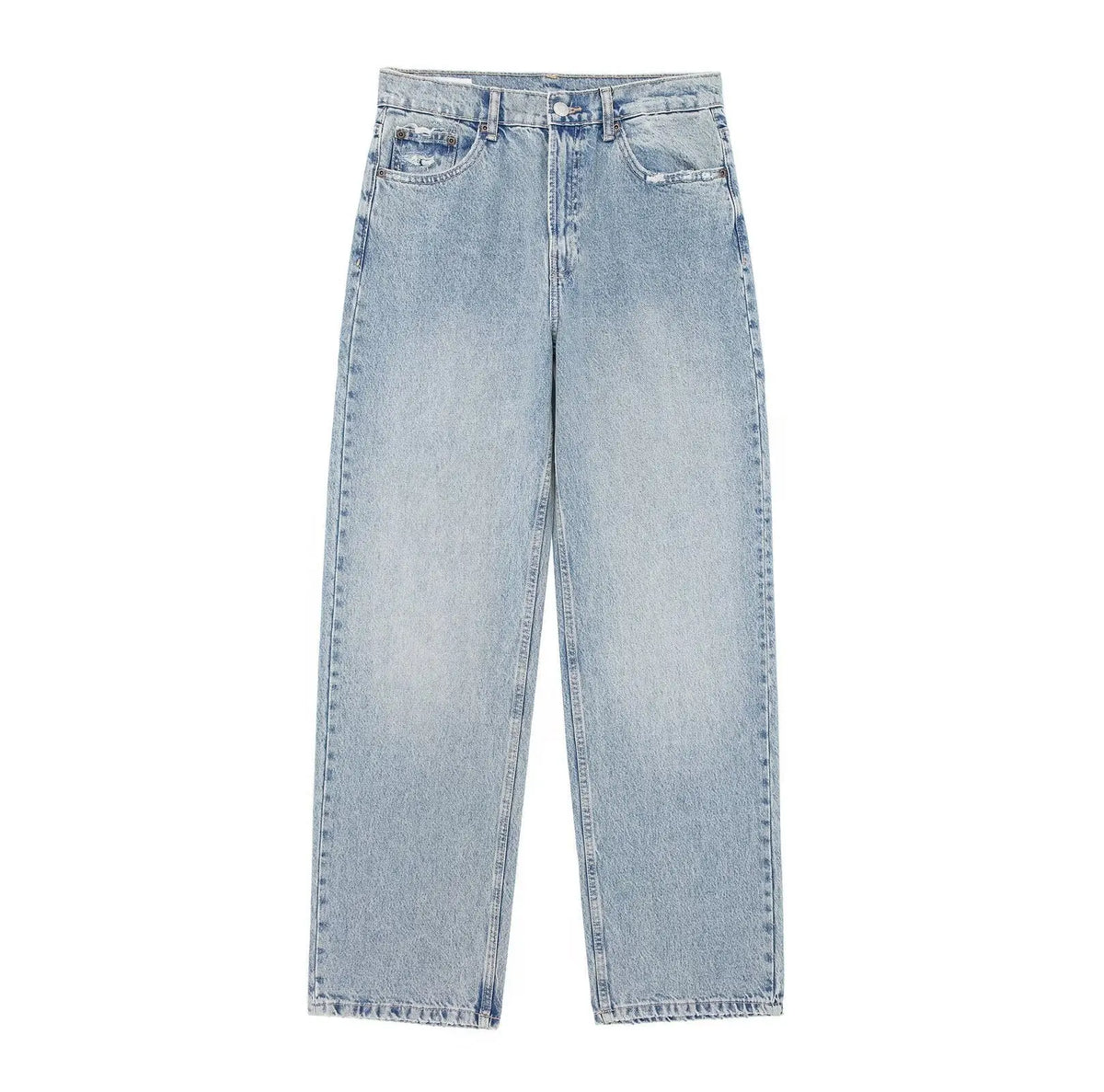 Women's Perforated Hole Decoration Loose Jeans hercurva