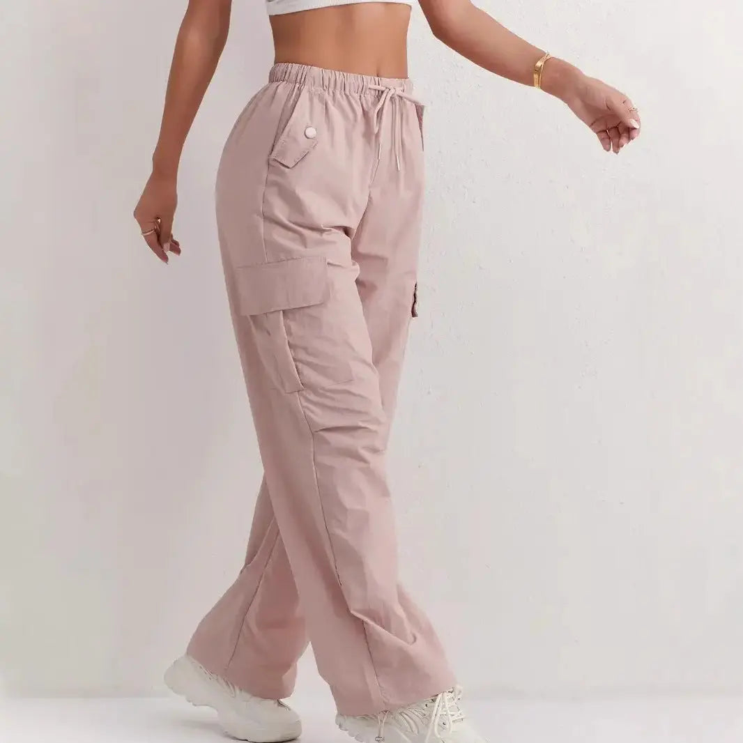 High Waist Drooping Quick-drying Leisure Wide Leg Track Pants hercurva