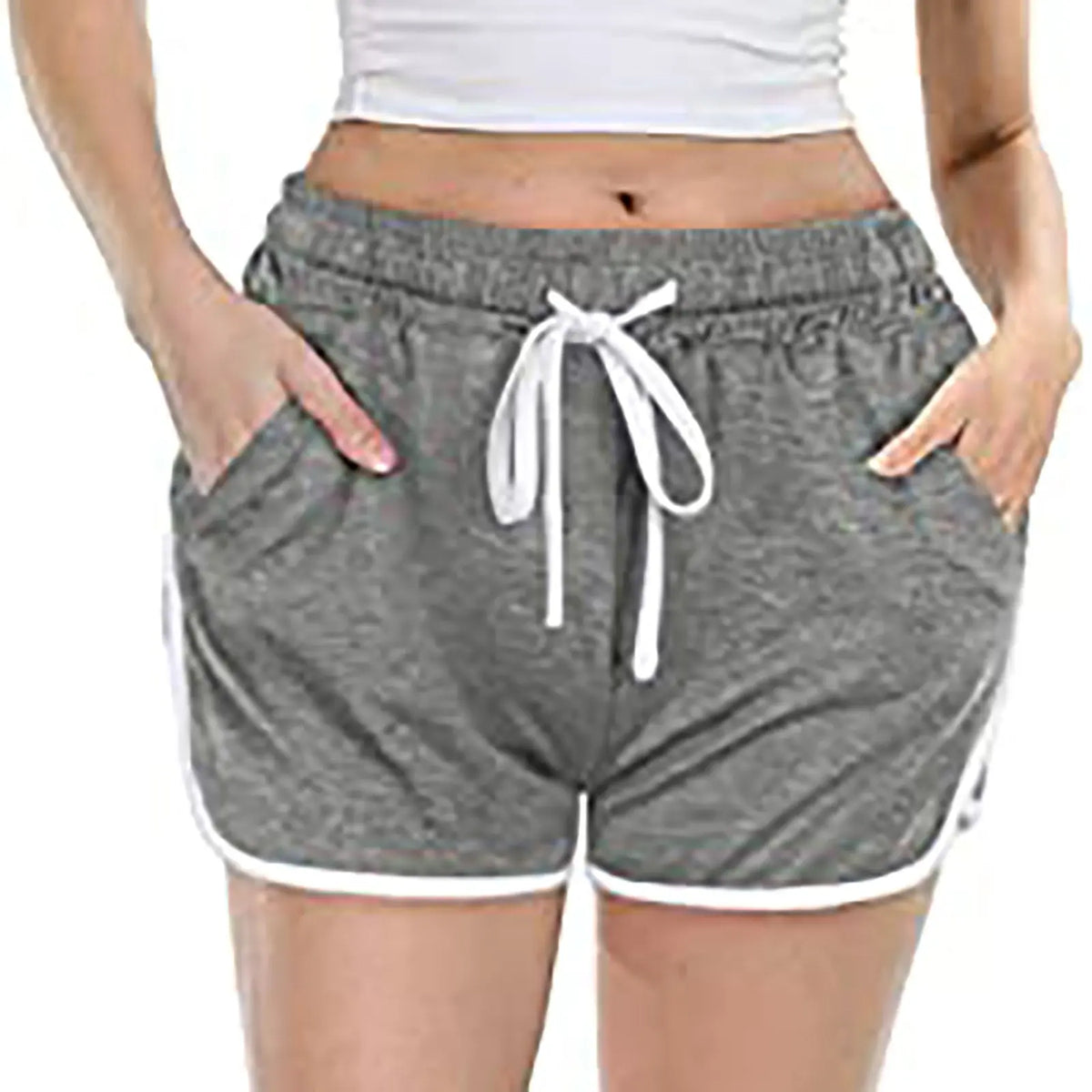 Women's Casual Solid Color Tether Shorts hercurva